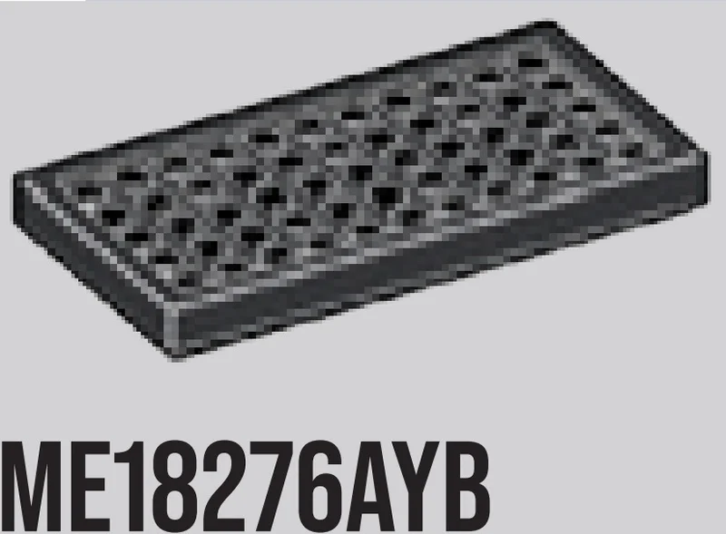 Tile Textured 2 x 4 Grill in Gray, Dark Charcoal