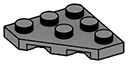 Wedge Plate 3 x 3 without corner in Gray, Dark (Camo)