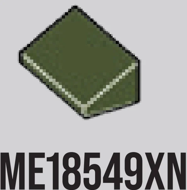 Slope 36 2 x 1 in Dark Green, Military