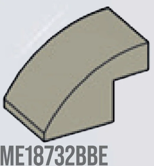 Slope Brick 2 x 2 x 3 with half-curved top