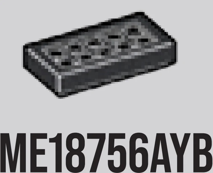Tile Textured 1 x 2 Grill in Gray, Dark Charcoal