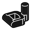 Connector: pin, small with perpendicular hand grip