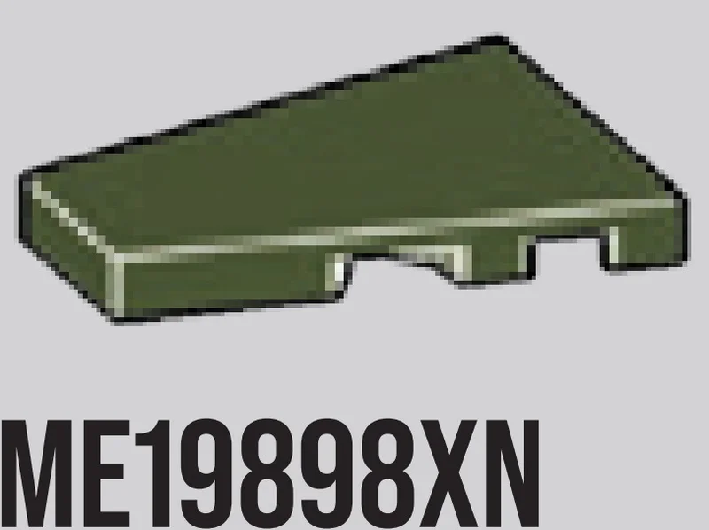 Wedge Tile 2 x 3, left in Dark Green, Military