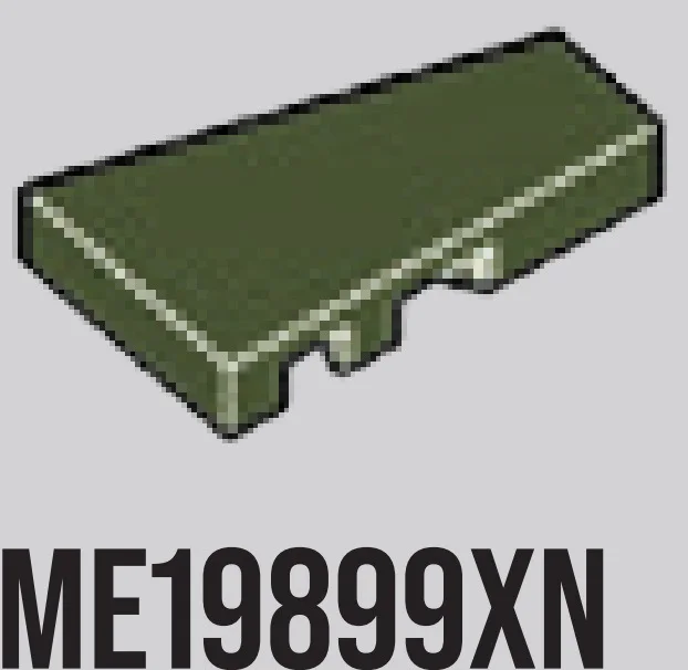 Wedge Tile 2 x 3, right in Dark Green, Military