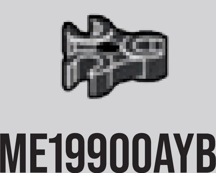 Connector: clip, small triple in Gray, Dark Charcoal