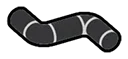 Bar: Small, double elbow in Gray, Tarnished (Champagne) (Metallic Camo)