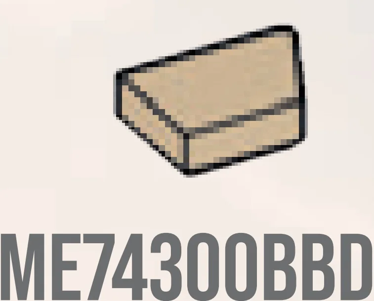 Wedge Tile 1 x 2 without corner, right