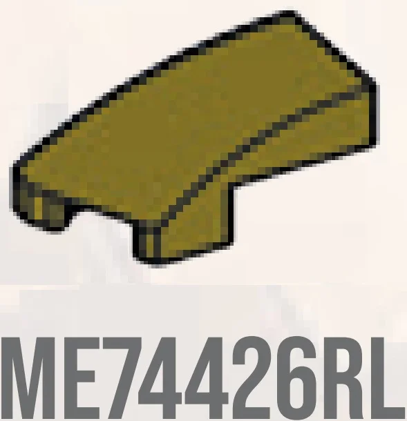 Wedge 25 1 x 2 Curved Slope, Left in Green, Rich