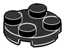 Plate 2 x 2 round