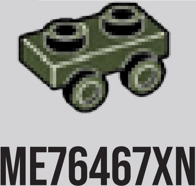 Bracket Plate 1 x 2 with side studs in Dark Green, Military