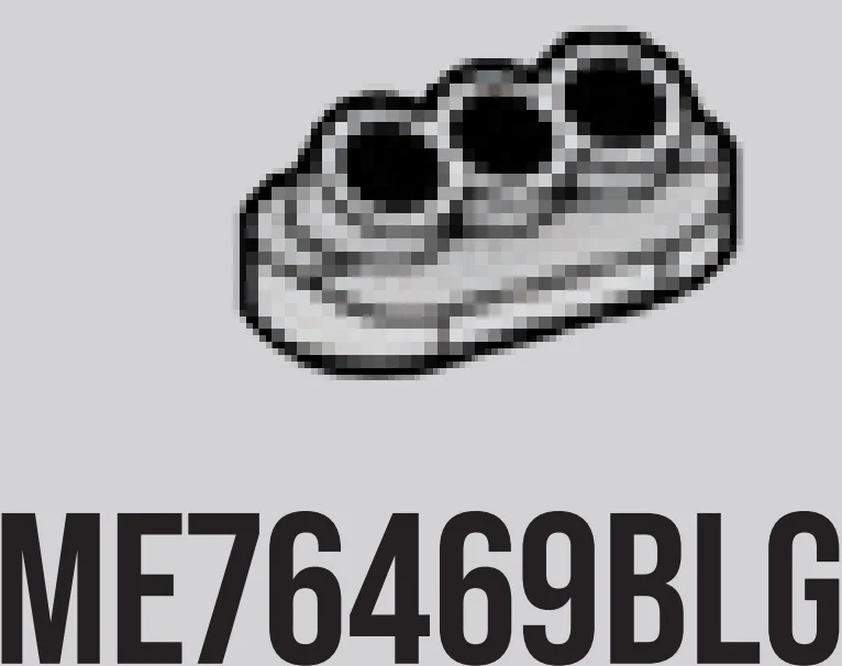 Engine component: exhaust pipes, triple on 1 x 2 rounded tile in Gray, Dull