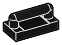 Tile 1 x 2 with horizontal handle lengthwise on top