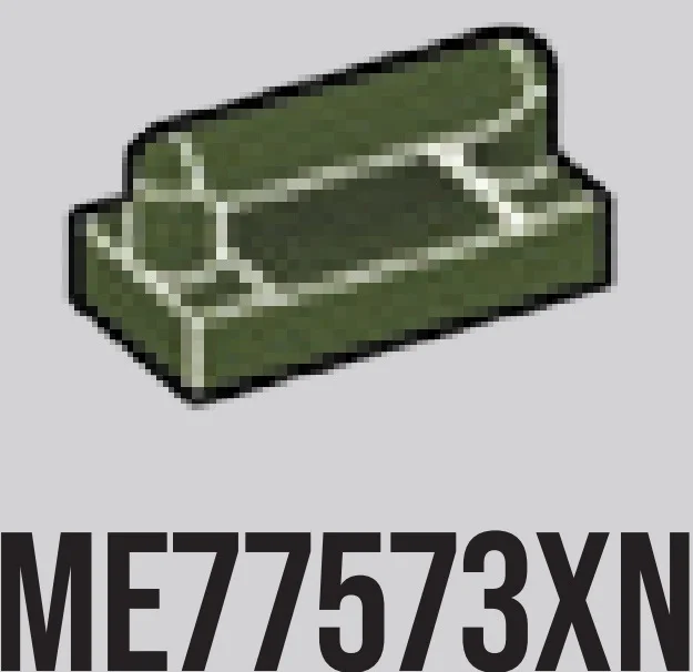 Tile 1 x 2 with horizontal handle lengthwise on top in Dark Green, Military