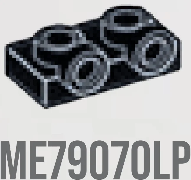 Bracket Plate 1 x 2 with two studs on side, ascending in Grey, Charcoal