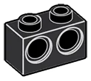 Connector Brick 1 x 2 with two holes