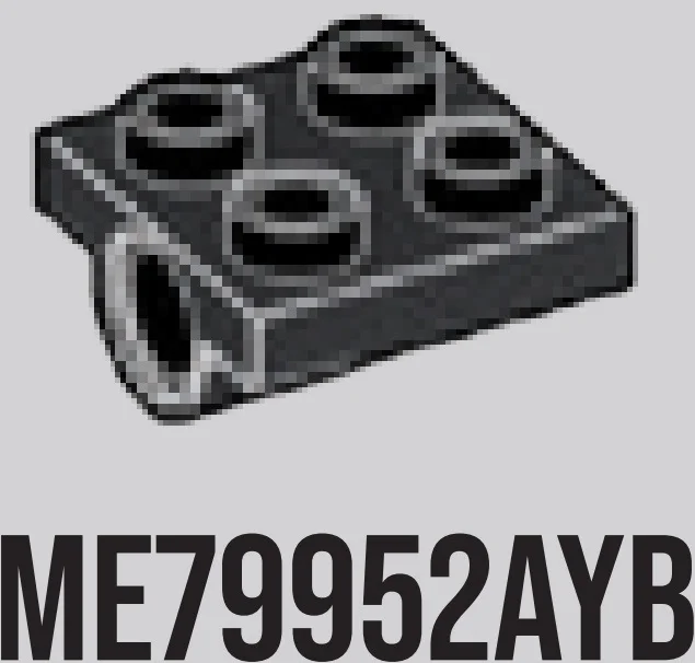 Connector Plate 2 x 2 with Axle Pin Connector Hole in Gray, Dark Charcoal