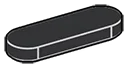 Tile 1 x 3 with rounded corners in Gray, Steel