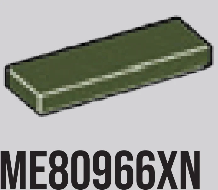 Tile 1 x 3 in Dark Green, Military