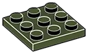 Plate 3 x 3 in Black
