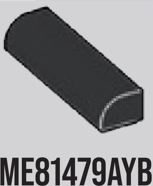 Brick 1 x 4 two-thirds-height with half-curved top in Gray, Dark Charcoal