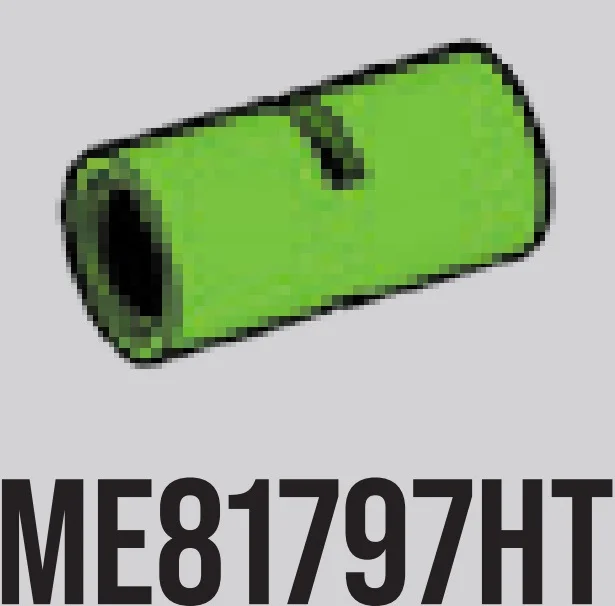 Pin Connector Round 2L with Slot in Green, Soft Grass