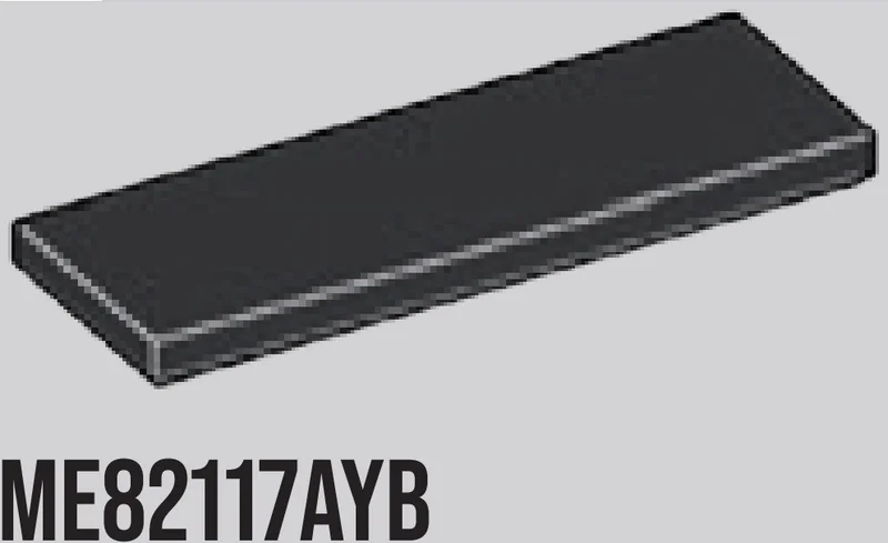 Tile 2 x 6 in Gray, Dark Charcoal