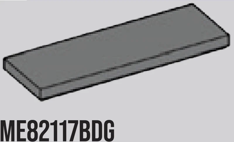 Tile 2 x 6 in Gray, Dark (Flake)