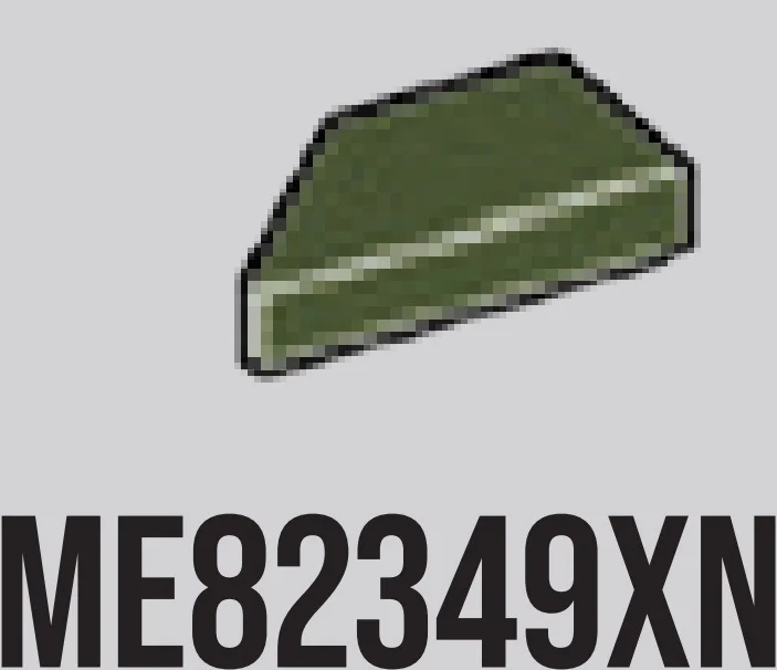 Tile 1 x 2 missing right corner in Dark Green, Military