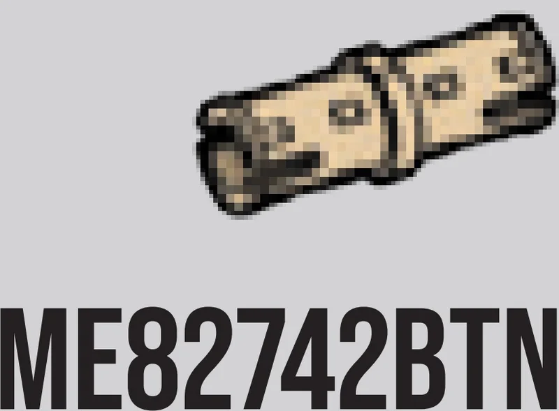 Tech: axle pin 2 studs long with friction, new in Sand, Dark