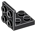 Bracket 2 x 2 - 2 x 2 with studs ascending in Red, Flame
