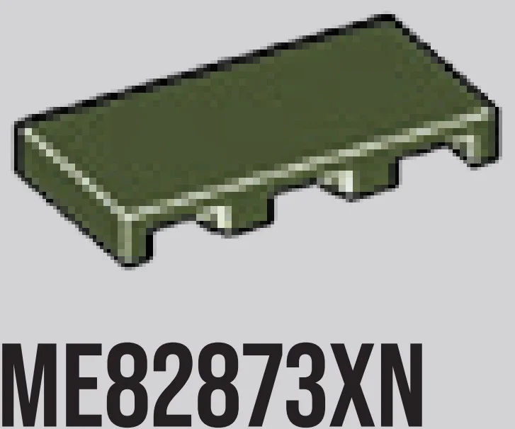 Tile 1/2 x 3 in Dark Green, Military