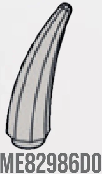 Body part: horn/tooth large in Grey, Light