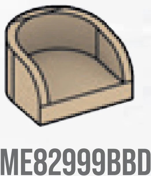 Tile 2 x 2, half round panal