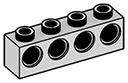 Connector Brick 1 x 4 with holes