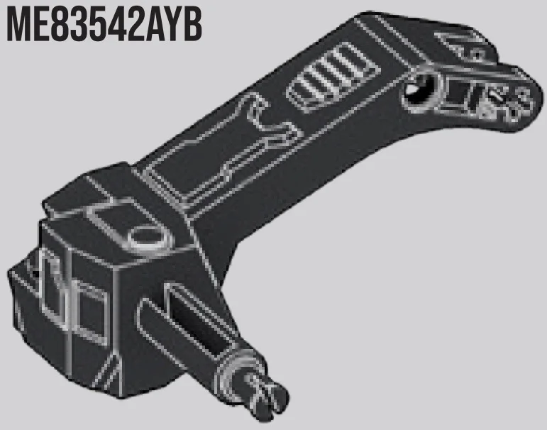 Connector: Liftarm in Gray, Dark Charcoal