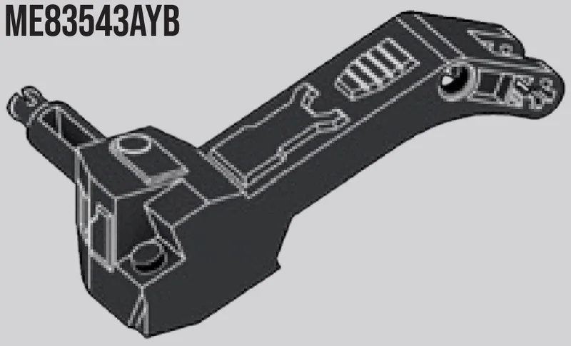 Connector: Liftarm in Gray, Dark Charcoal