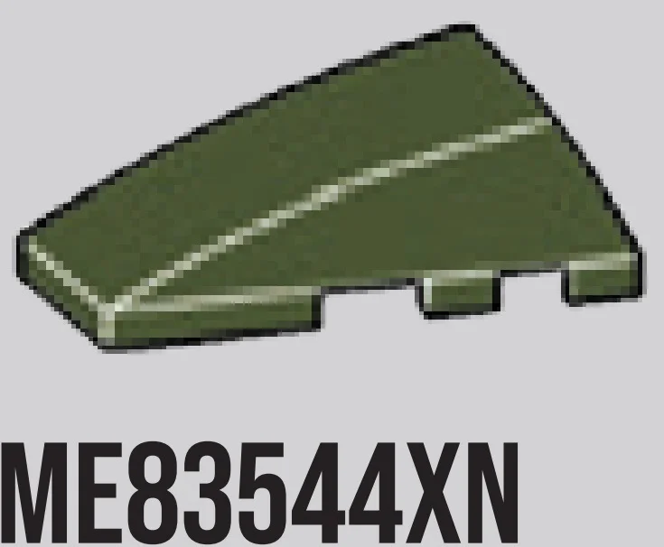 Wedge slope 2 x 3, left in Dark Green, Military
