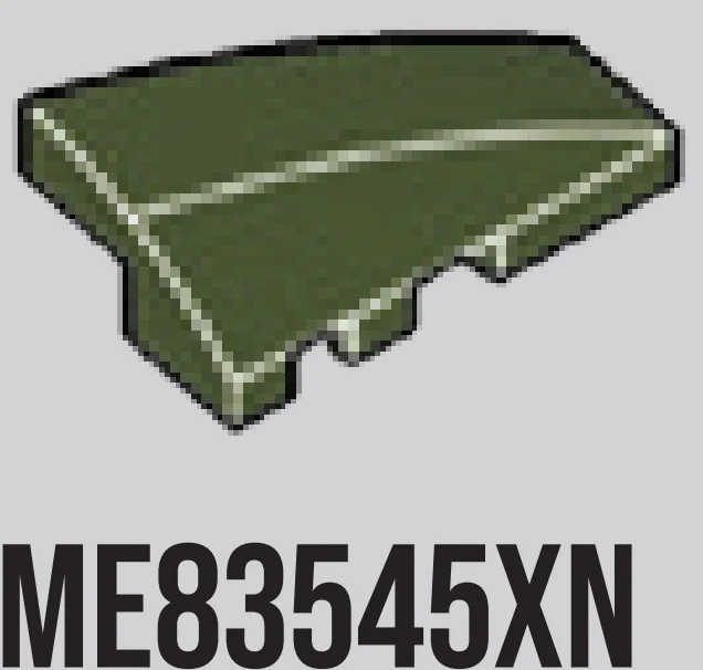 Wedge slope 2 x 3, right in Dark Green, Military