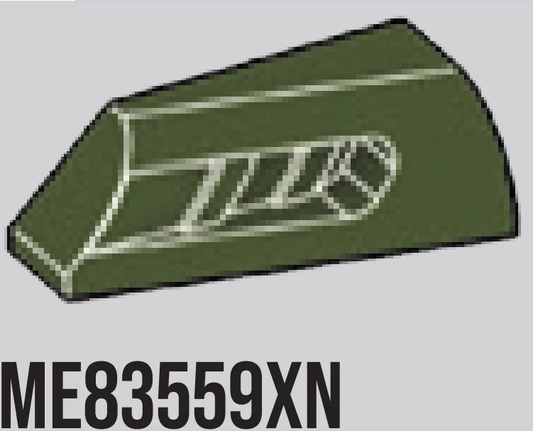 Wedge slope 2 x 4 with texturing, right in Dark Green, Military