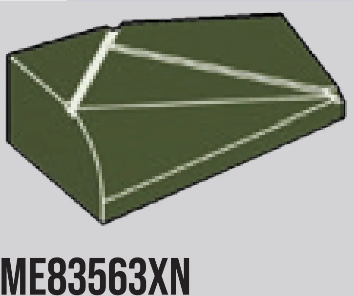 Slope wedge 3 x 5, contoured, right in Dark Green, Military