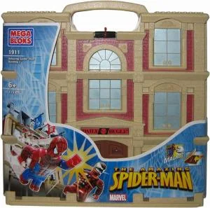 Themed set packaging: bank facade, carrying case, back
