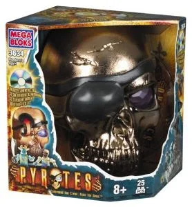 Miscellaneous: themed packaging, bronze skull face w/ black patch