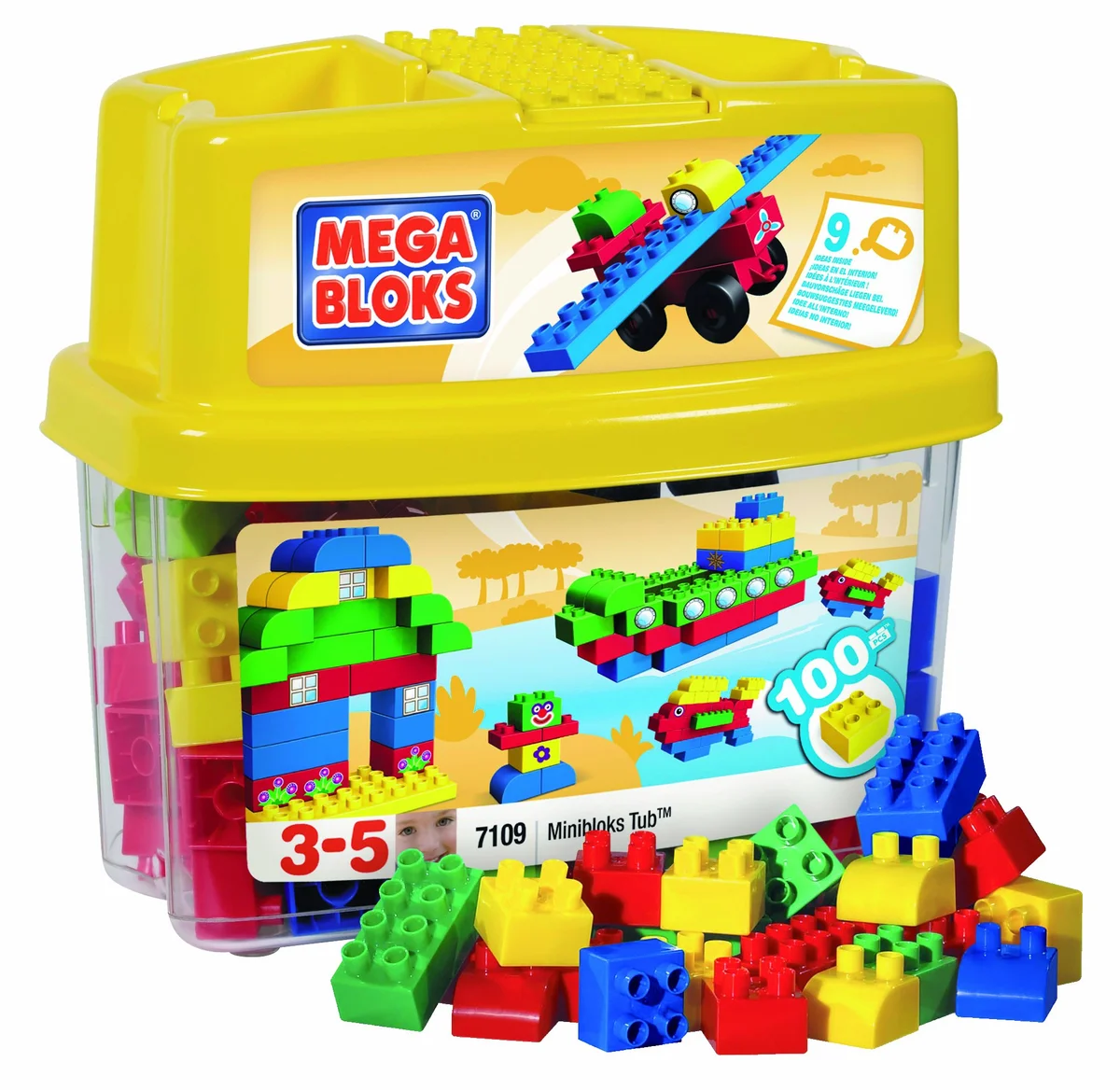 Original packaging for 7109 Minibloks Tub