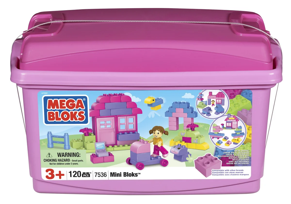 Mini Bloks Tub, Pink, Large