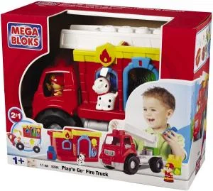 Original packaging for 8284 Mega Bloks Play 'N Go Fire Truck