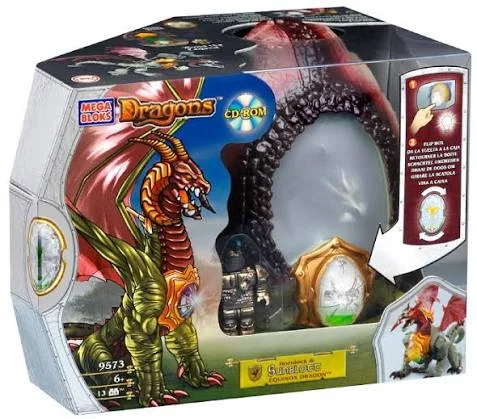 Original packaging for 9573 Hornlock & Sunblott Equinox Dragon