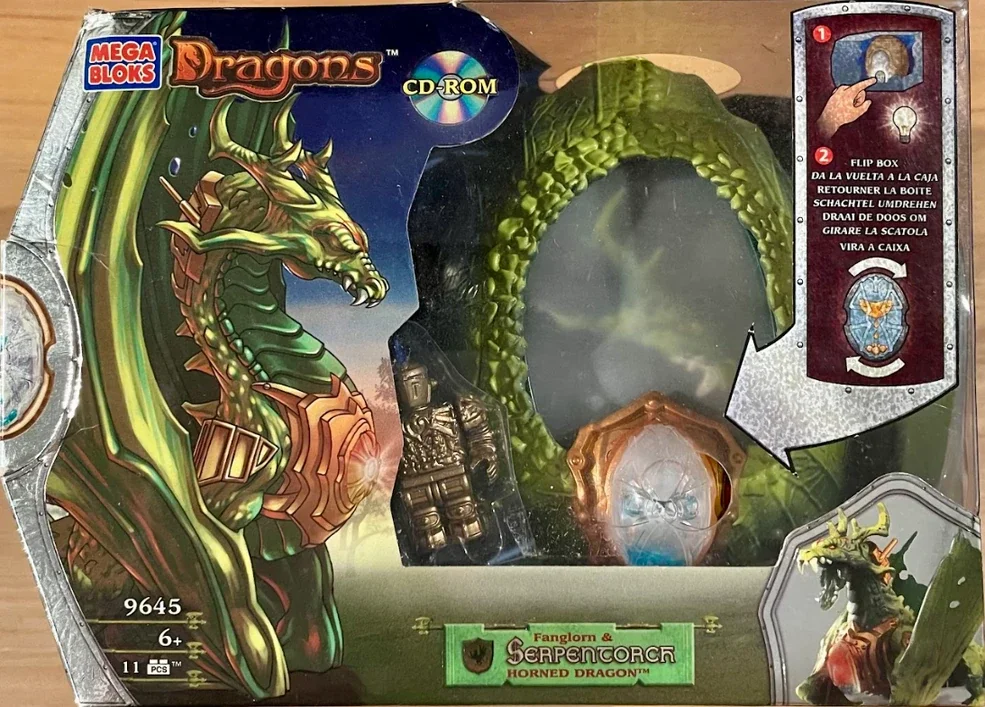 Original packaging for 9645 Serpentorch Horned Dragon