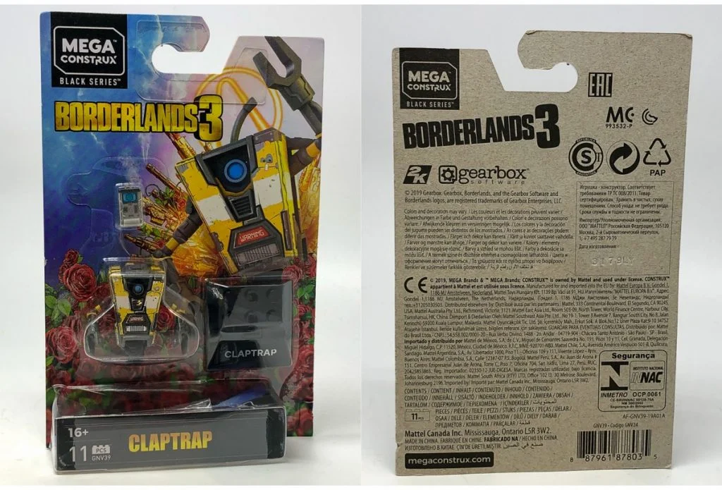 Original packaging for GNV39 Claptrap