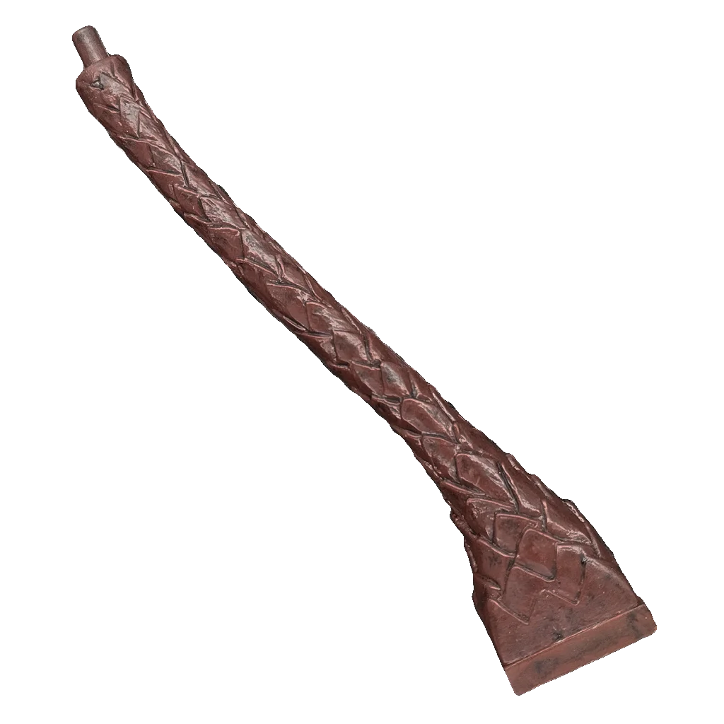Foliage: palm trunk, base 2 x 2 in Brown, Reddish (+ Black Wash)