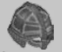 Weapon, Armor: helmet, Viking helm with eyebrow ridges, steel in Gray, Stone